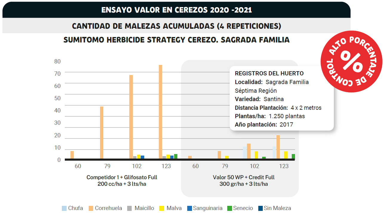 Ensayo Valor en Cerezos 2020-2021